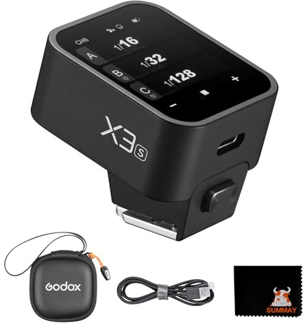 GodoxX3 S pekskärm trådlös blixtguide TLL automatisk mätning höghastighetssynkronisering inbyggt litiumbatteri blixt studiolampa trådlös trigger stöder snabbladdning (godox