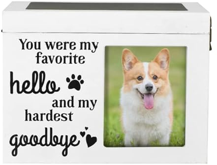 Sirseon Urne pour Cendres d'animaux domestiques, boîte pour Cendres d'animaux domestiques - boîte commémorative avec Cadre en Bois - Souvenir et Cendres de Grands Chiens, boîte Photo pour Cendres de
