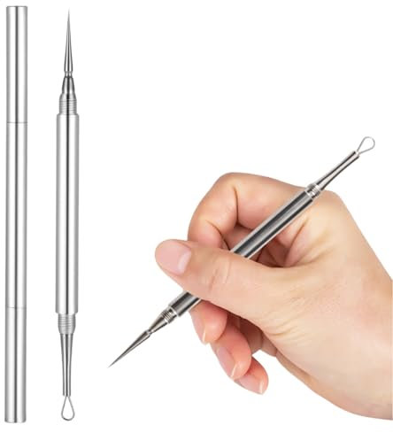 Pickel Ausdrücken Werkzeug,Mitesserentferner für Pickelentferner,Milien Entferner,Komedonenquetscher,Milienmesser,Mitesser Pinzette,Pickel Nadel,Grieskorn Entferner,Gesicht Blackhead Porenreiniger