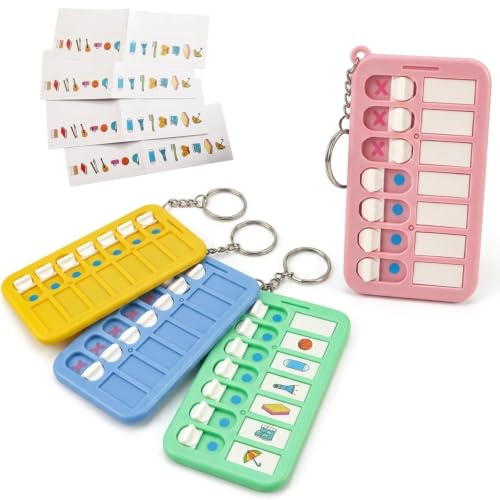 COZERI Juego de 4 tableros de lista de comprobación, planificadores reutilizables para niños | Llavero para la escuela y la vida cotidiana, promueve buenos hábitos y organización, reutilizable