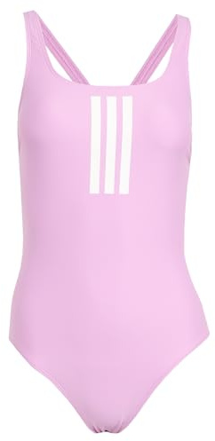 adidas Women's Bañador V-Back 3 Bandas, Preloved Purple/White, 44