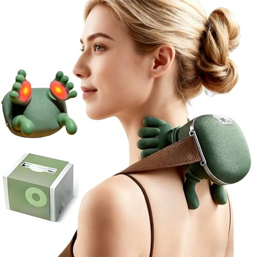 Neck Massager,USB Back Massager with Heat,4D Real Hands Massager,3 Massages Levels & 2 Heating Levels,Deep Massage for Neck,Shoulder,Back Pain,Mother's Day Birthday Gifts for Women Men Mum Dad