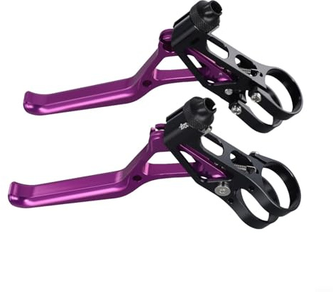 Bicycle Brake Levers Hand Brakes Cycling Brake Level Handles Handlebar Aluminum Alloy Brake Lever Brake Handle for MTB Mountain Bike Road Bicycle(Purple)