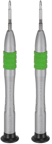 QUARKZMAN 2 Pezzi Cacciavite A Croce Precisione 2.0mm aimanté Mini Stile Penna Con Impugnatura Antiscivolo Per Occhiali Orologi Laptop Elettronica, Verde