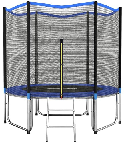 SPORTNOW Trampolino Elastico per Adulti Ø305cm con Rete Protezione Blu