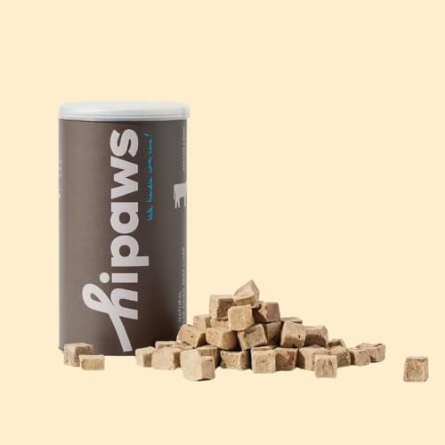 Hipaws Natural Beef Liver Freeze-Dried Cat Treats Toppers (55g Tube) | Fresh Beef Liver Dog Treats; Freeze Dried to Protect Nutrition and Rich Protein, Easy Digestion for Cats and Dogs