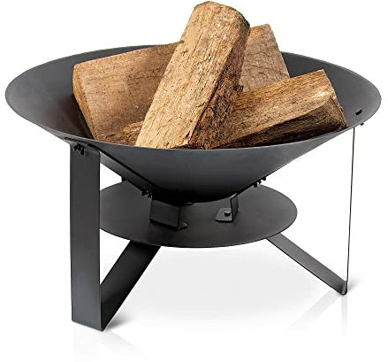 barbecook Feuerschale für den Garten aus lackiertem Schmiedeeisen 3-Beine Ø 60-cm bis 400 Grad hitzebeständig