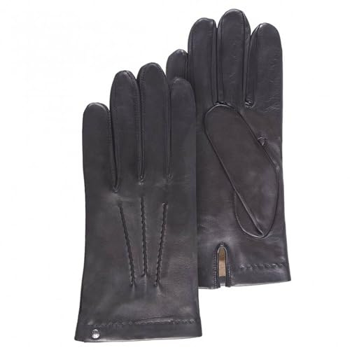 Gants HOMME Agneau doublé soie Isotoner 9 - Noir - Taille Large