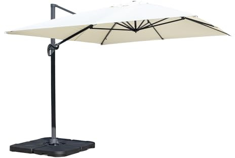 SAMIRA Ombrellone da giardino a braccio decentrato 3x4 mod. Miami