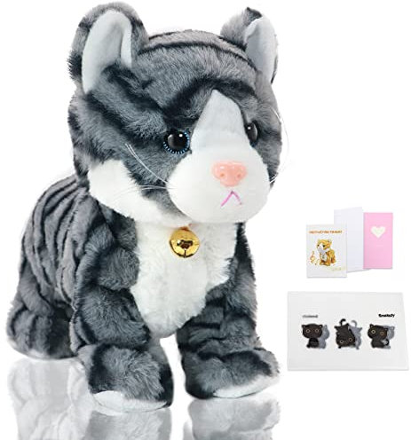Smalody Interactive Plüschtiere, Neuheit Sound Control Elektronische Katze Elektronische Haustiere Roboter Katze Geschenk für Kinder