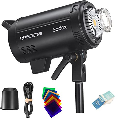Godox DP600III-V DP600IIIV 600Ws Profesional Estudio Flash Incorporado 2.4G Inalámbrico X Sistema Bowens Mount para Boda, Retrato, Moda, Fotografía de Productos(DP600III-V)