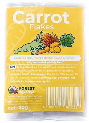 Nourriture pour carottes crevettes escargots Plecos Nerites Ramshorns (20 g)