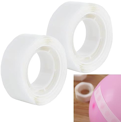 TCPENG® 200 PCS Balloon Glue Dots, Double Sided Adhesive Dots Stickers Glue Points, Removable Balloon Sticky Dots Tape for Birthday Party Wedding Christmas Decorations DIY Scrapbooking Craft, Clear