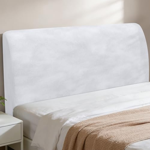 Yidaxing Copri Testiera Letto Matrimoniale 180(Pile Bianco Volpe Argentata)