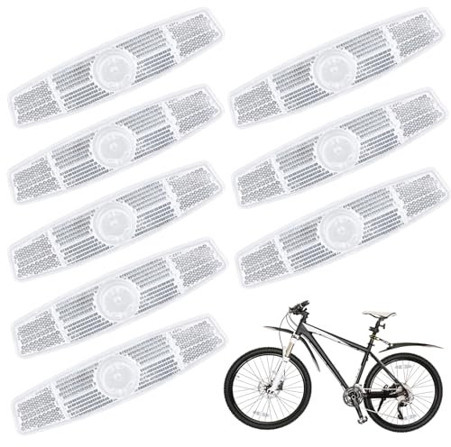 Fangehong 8 Stück Fahrrad Speichenreflektoren, Fahrrad-Rad Reflektoren, Speichen Reflektoren für Mountainbike Rennrad Stadtrad (Weiß)