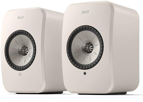 KEF LSX II LT Wireless HiFi Speakers - Pair (Stone White)