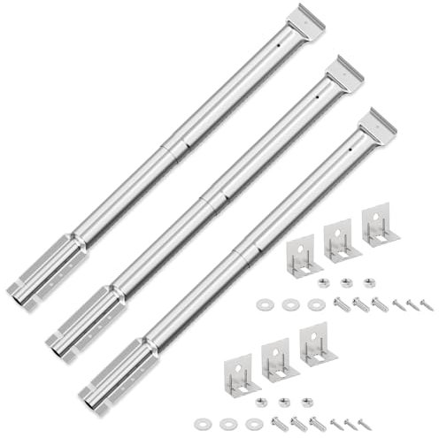 Gardenz Universal Brenner,31 bis 44 cm Einstellbarer Edelstahl Brenner Zubehör für Gasgrill-Ersatzteile, 3PC Universal-Brenner für Master Forge Perfect Flame Uniflame Lowes und andere Grillgeräte.