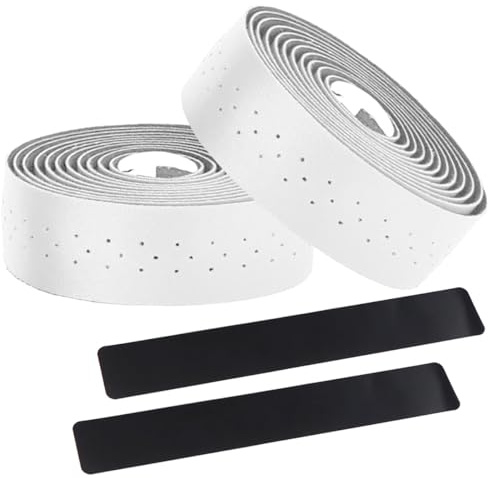 MOCNT Ruban de Guidon de Vélo PU Bande Antidérapante pour Guidon de Route Cyclisme Bande Ruban pour Absorbant Les Chocs Confort Bande Antidérapant Blanc