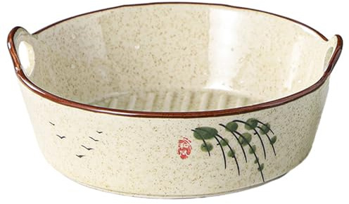 Fuente pequeña de cerámica, con asas de cerámica, pequeño horno para lasaña, tiramisú, molde para hornear