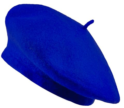 Jolbndcv 1 Pcs Beret Hat Wool French Beanie Hat Sapphire Blue