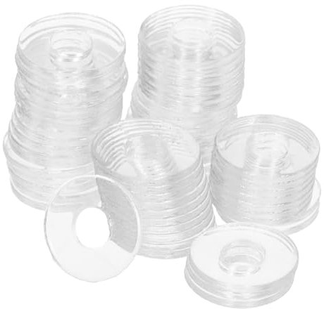 Cabilock 500pièces Rondelles De Poignée De Douche Vinyle Joints pour Vis Transparents Fixation Multi-usages Remplacement De Joint Plat Fournitures pour Maison
