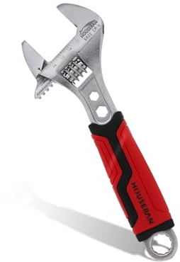 HOUSERAN Chiave Inglese Regolabile 160mm con Impugnatura Antiscivolo, Chiave a Rullino in Acciaio Cr-V per Riparazioni Domestiche, Fai da Te, Garage