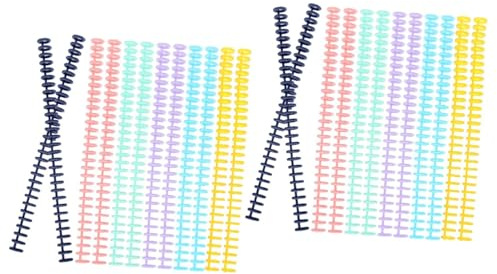 Gadpiparty 24 Pezzi Spine di Rilegatura Plastica Anelli Meccanismo Apri e Chiudi per Album Fotografici Quaderni e Taccuini Strisce Regolabili per Rilegatura Te