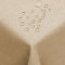 Leinen Optik Tischdecke Tischtuch Tafeldecke Leinendecke Abwaschbar Wasserabweisend Eckig 130 x 220 cm Beige Sand Fleckschutz Pflegeleicht mit Saumrand Leinentuch