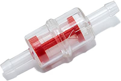 MZA Meyer-Zweiradtechnik 10315 Benzinfilter Klein Kunststoff/Sieb - Durchmesser 6 mm Anschluss, Rot