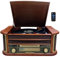 Nostalgie Holz Musikanlage | Kompaktanlage | Plattenspieler | Bluetooth | Retro Stereoanlage | CD MP3 Player USB | Radio | MP3-Encoding: Aufnahmefunktion | Fernbedienung | Kassettendeck |AUX IN