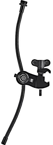 Meinl Percussion Mic Rim Clamp - Flexible Clamp for Microphone - For 0.375 Inch and 0.625 Inch Microphone Clips - Steel, Black (RIMCLAMP-M)