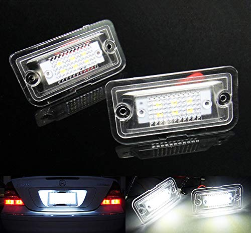2 luces LED para matrícula, canbus para MB W203 Clase C Saloon C209 CLK R230 SL R199 SLR (2 unidades)