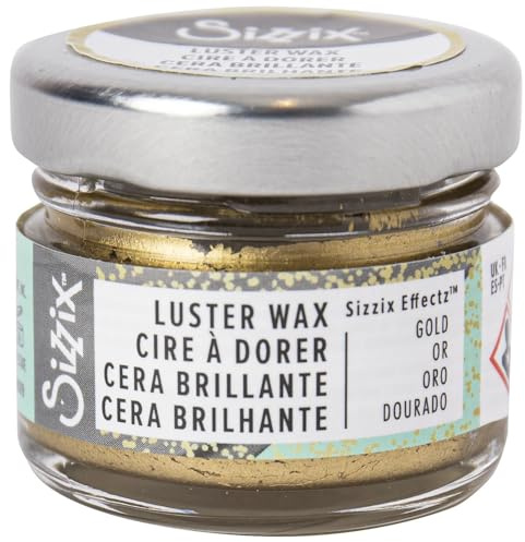 Sizzix Effectz Luster Wax 664809, Metallic Gilding Polish Gold, 20ml, One Size