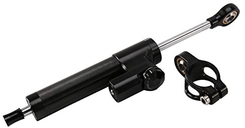 FutureHight Amortisseur de direction universel pour moto - Stabilisateur linéaire - Contrôle sécurisé inversé CNC pour MT09 MT07 YZF R1 R6 - Noir