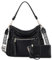 Kasgo Handtasche für Damen, Vegan Leder Hobo Bags Set Mode Große Umhängetasche Handtasche Frauen Tote Bag Schwarz