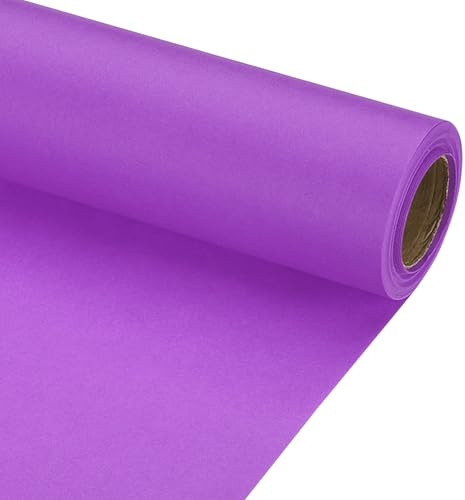 PATIKIL Carta da Regalo, 12 x 300 (25') 70 Gsm Rotolo di Carta Artigianale Carta da Imballaggio Kraft, Confezione Regalo, Viola Scuro