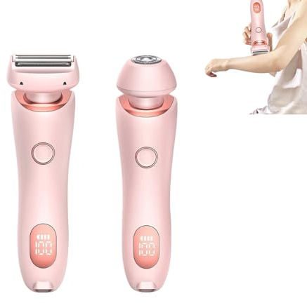 Proustore Razo, The Glide Pro 3.0, rasoio elettrico da donna, 2 in 1, a umido e a secco, con testa rimovibile (rosa)