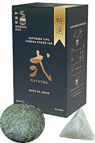 Wasumicha -Futatsu Japanese Green Sencha Tea unsweetened Biodegradable Teabag 20bags
