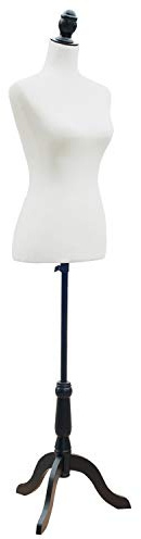 HOMCOM Manichino da sartoria, da donna, regolabile, colore: bianco