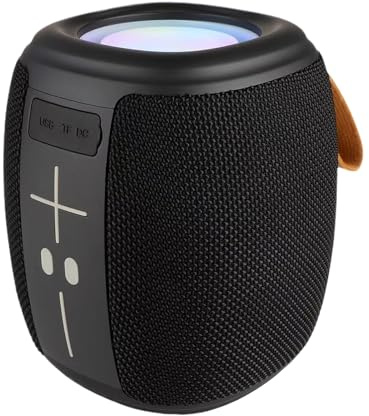 Wireless Speaker - RGB Light Stereo Outdoor Audio | Portable Big Sound Speaker for Home Bedroom Living Room Office Dorm Camping Travel Party Hiking Birthday Christmas High, 4.49x4.49x5.16inches