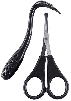 Mikki Dog, Cat Ear and Face Grooming Care Set - Scissors and Comb Set for Face, Ear, Nose and Paw