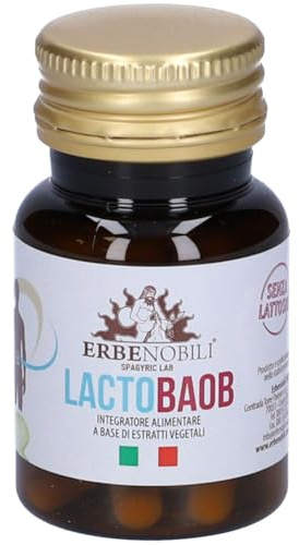 ERBENOBILI LACTOBAOB COMPOST enzimas digestivos 42caps – complément alimentaire sous forme de comprimés, se prend chaque jour conformément aux indications, boîte de 42 gélules et facilite la prise en