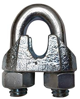 3/16 inch 24 Pack Zinc Plated - U-Bolt - Saddle Clip- Wire Rope Clip - Cable Clamps - Yardware etcetera