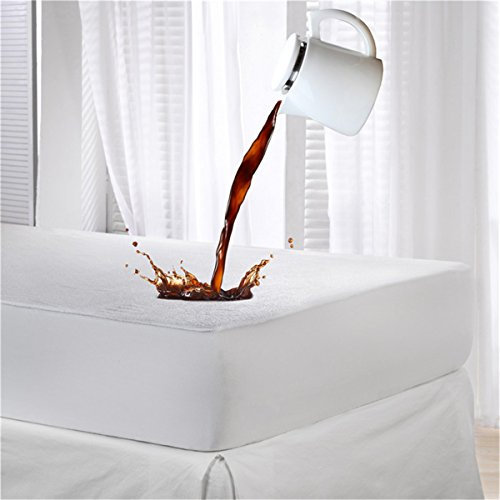 Dudu N Girlie Mini Cot Mattress Protector 50 x 100 Waterproof, Non Noisy Space Saver Cot Protector Waterproof Fitted Breathable Terry Deep Mattress Protector Topper Cover.