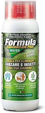 Insetticida Liquido Concentrato Multiuso Formula Mayer CONCENTRATO Plus 500 ml per Zanzare e Tutti Gli Insetti| Emulsionabile in Acqua| Ad Azione Abbattente e Residuale (2)