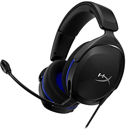 HyperX Cloud Stinger 2 Core, Cascos gaming para Playstation, Drivers de 40 mm y Audio Envolvente, 3.5 mm, Micrófono Plegable con cancelación de ruido - Negro