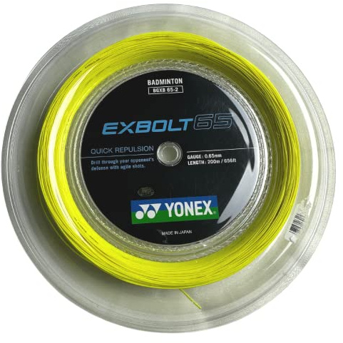 YONEX BG EXBOLT 65 BADMINTON STRING YELLOW Reels 200M