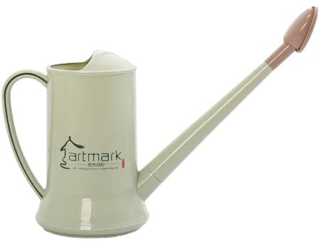 Indoor Outdoor Watering Can, Small Watering Can with Removable Long Spout, Elegant Plastic Garden Watering Can with Rose Head, 2l Large Capacity Plant Watering Can, Matcha Green
