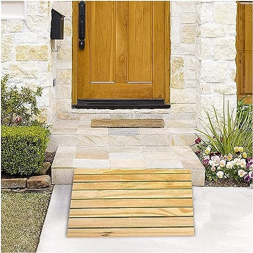 Tragbare Rollstuhlrampe Aus Holz for Vordertür, Einstiegsrampe, 5,1–15,2 cm, Schwellenrampen, rutschfeste Übergangsrampen for Garage, Terrasse, Veranda, Stufe Und Schuppen (Size : 33.8x30x13cm)