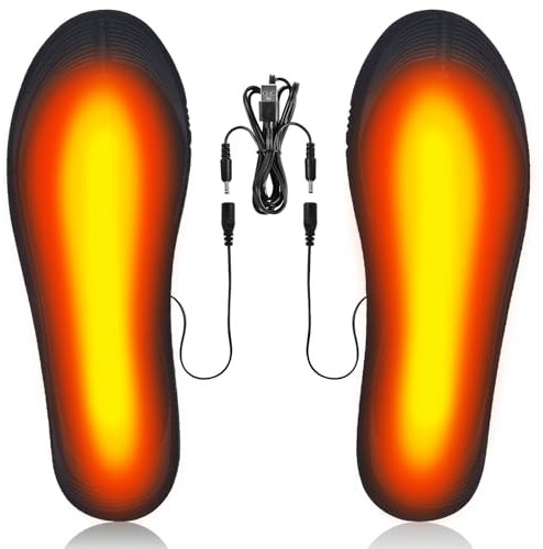 Beheizte Einlegesohlen,Wärmesohle,USB Wiederaufladbare Beheizte Einlegesohlen,Beheizbare Sohlen,Zuschneidbare Thermo-Einlegesohlen Winterfußwärmer für Männer und Frauen